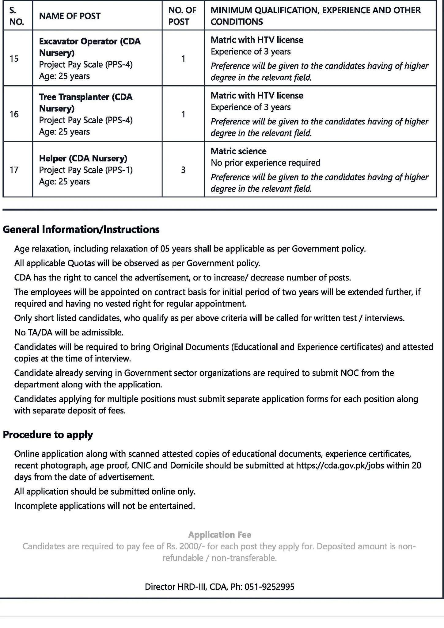 CDA Jobs 2025