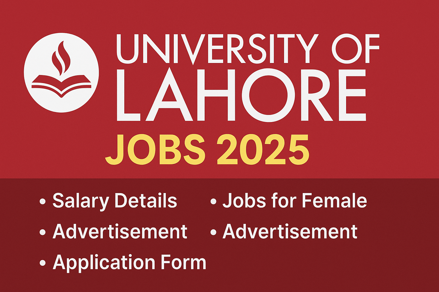 University of Lahore Jobs 2025